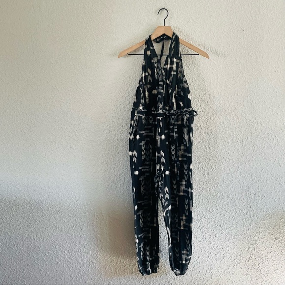 Madewell Black and White Patterned Jumpsuit - Picture 2 of 14